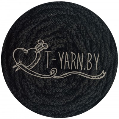 Полиэфирный шнур с сердечником, цвет Чёрный, 5мм, 200м, моток